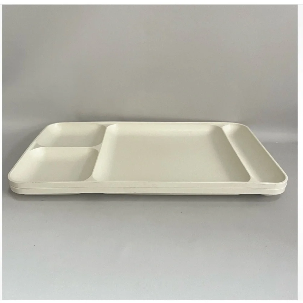 Tupperware Cream Divided Trays Set 8 Vintage 1535 Divided Trays  Lunch TV Dinner